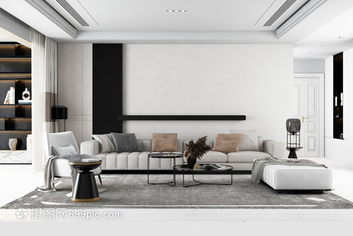 純凈美學 北歐簡約客廳與化妝品收納的和諧共生